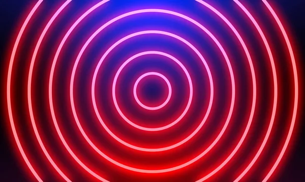 Abstract Red Neon Light Circles Background — Stock Photo, Image