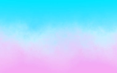 Soyut mavi ve pembe yumuşak bulut arkaplanı Pastel renkli derecelendirme.