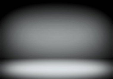 Boş zemin arkaplan. Gri spot ışıkları arka planı 3D görüntülü, siyah oda stüdyosu. ürün için görüntüler.