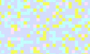 Soyut kare piksel mozaik renkli arka plan geometrik renksiz desen pastel renklerde. 8 bit