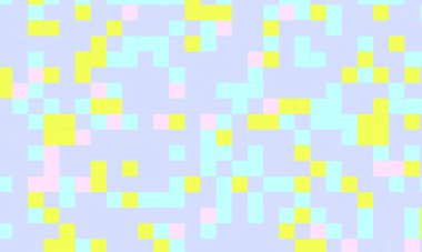 Soyut kare piksel mozaik renkli arka plan geometrik renksiz desen pastel renklerde. 8 bit