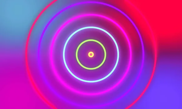 Abstract Colorful Neon Light Circles Background — Stock Photo, Image