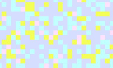 Soyut kare piksel mozaik renkli arka plan geometrik renksiz desen pastel renklerde. 8 bit