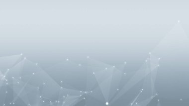 Soyut teknoloji ve bilim çokgen uzay düşük poligonal arkaplan noktalar ve çizgiler birleştiren mavi tonlu gri.