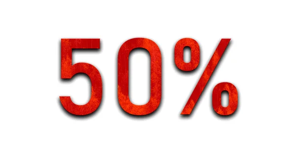 Big Red Percent Promotional Sign — Stock Photo, Image