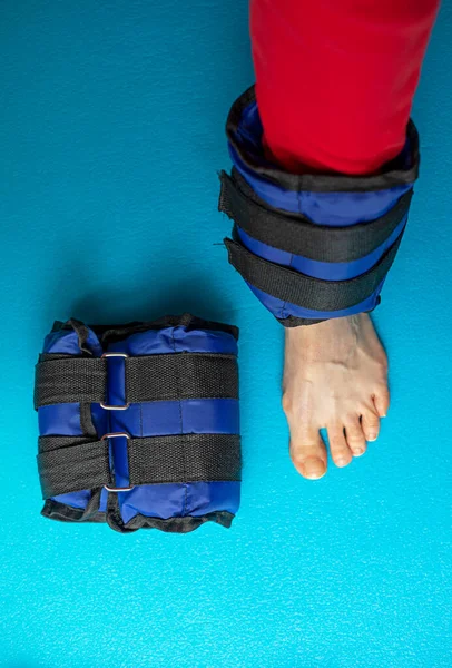 Sandbags Ρυθμιζόμενο Βάρος Για Την Άσκηση Των Μυών Των Ποδιών Φωτογραφία Αρχείου