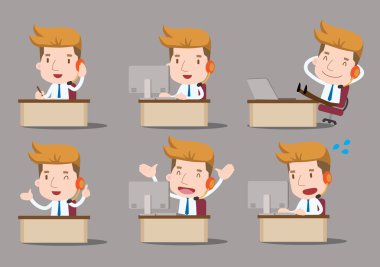 İşadamı serisi - müşteri Merkezi küme