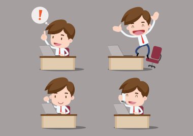 İş karakter - boş kabarcık