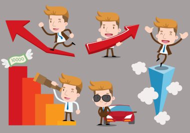 İşadamı serisi - başarı set