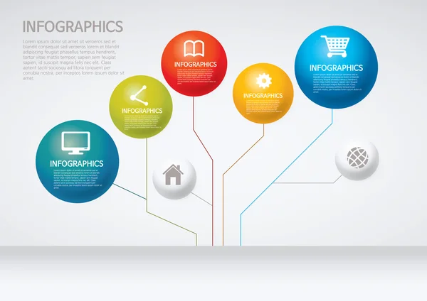 Info graphics - boom, cirkel — Stockvector