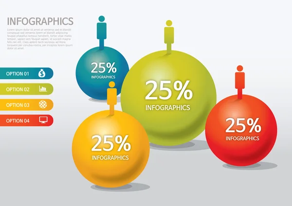 Info-gráfico - estilo esfera - población Ilustración De Stock