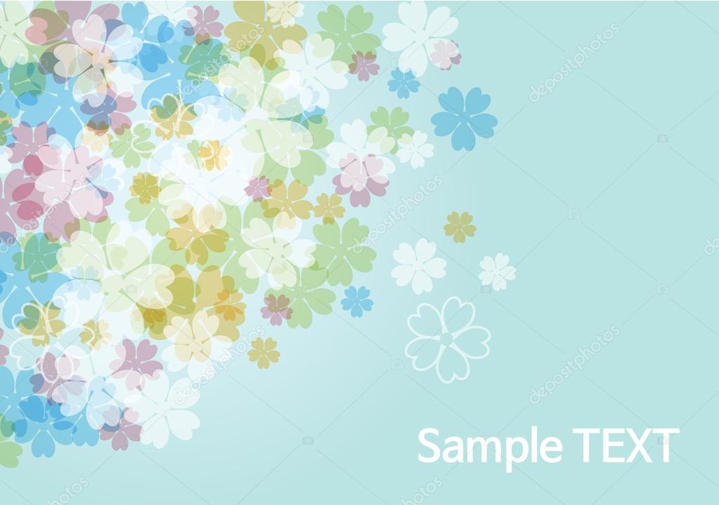 Beauty flower background - blue