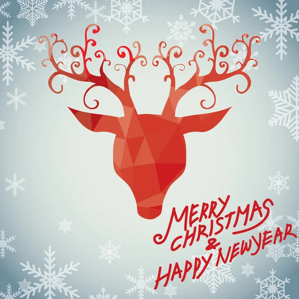 Merry christmas and happy new year, Luxury rudolph Stock Vector