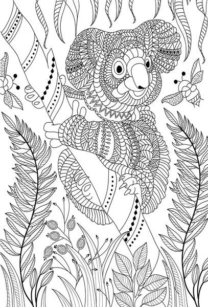 Animal coloring page — Stock Vector