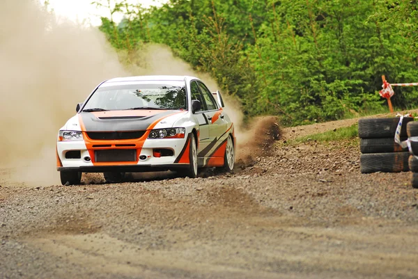 Rally auta v akci — Stock fotografie