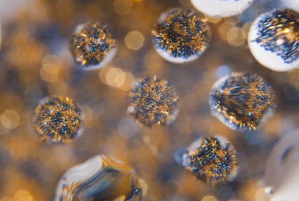 Bokeh ile altın ve Mavi ışıklar