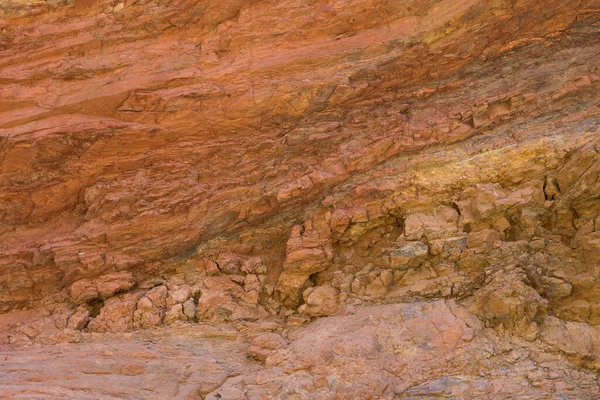 Superfície Rocha Sedimentar Rocha Marrom Cinza Tem Rachaduras — Fotografia de Stock