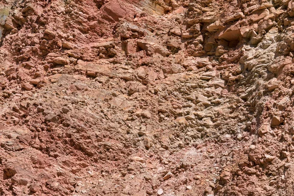 Parede Rocha Superfície Desigual Parede Tem Vários Tons Cor Pedras — Fotografia de Stock