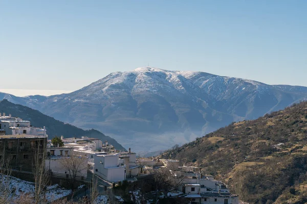 Capileira Városa Sierra Nevada Hegy Oldalán Egy Meredek Terület Növényzet Stock Fotó