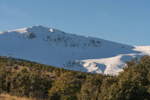 Montaña Sierra Nevada Sur España Hay Nieve Bosque Pinos Una — Foto de Stock