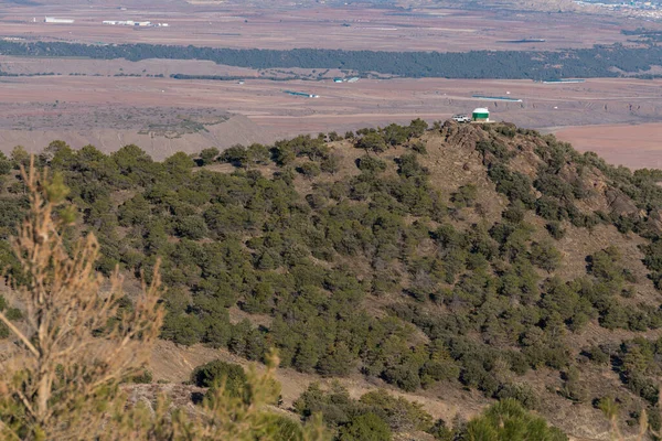 Гора Сьерра Невада Юге Испании Сосновые Леса Сторожевой Дом Автомобиль — стоковое фото