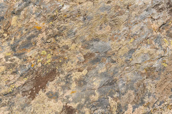 Kayaların düz olmayan yüzeyi, gri renkli kayanın yüzeyinde liken var.