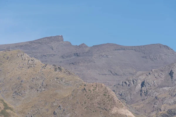 Sierra Nevada Hegyvidéki Tájai Vannak Füvek Bokrok Kövek Sziklák Van — Stock Fotó