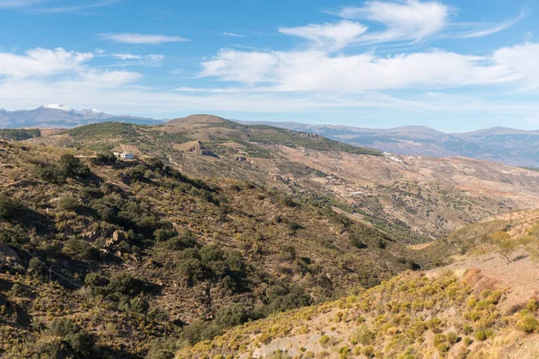 Ορεινό Τοπίο Στη Νότια Ισπανία Υπάρχουν Δέντρα Στο Βουνό Υπάρχει — Φωτογραφία Αρχείου