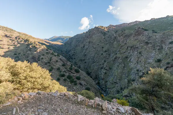 Paisaje Montañoso Sierra Nevada Sur España Hay Árboles Arbustos Hay — Foto de Stock