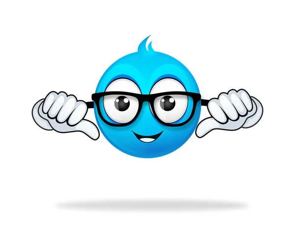 Blue cartoon character — Stock Photo, Image
