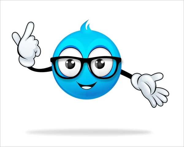 Personagem cartoon azul — Fotografia de Stock