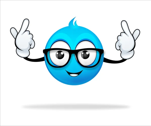 Personagem cartoon azul — Fotografia de Stock