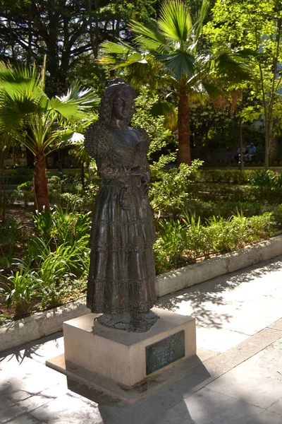 Статуя Парке Честь Женщины Гоески Городе Ронда — стоковое фото