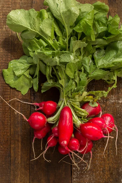 Reddik på trebordet – stockfoto