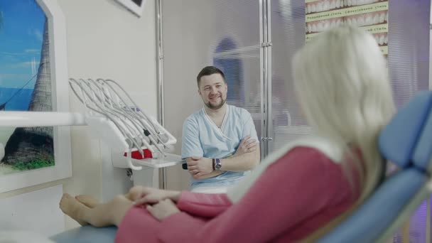 Smiling Girl in Dentistry — Stock Video