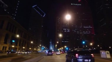 Gece şehir Chicago