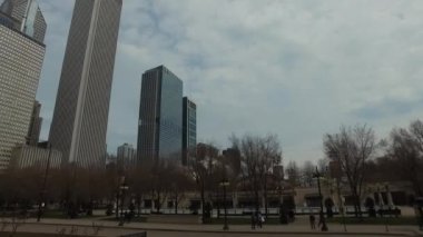 Chicago, yüksek binalar ve iş merkezleri şehir merkezinde güzel yerleri