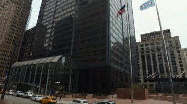 Chicago, yüksek binalar ve iş merkezleri şehir merkezinde güzel yerleri