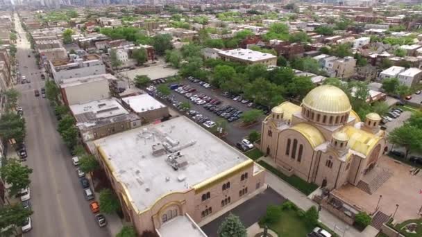 Fotografía aérea sobre Chicago — Vídeo de stock