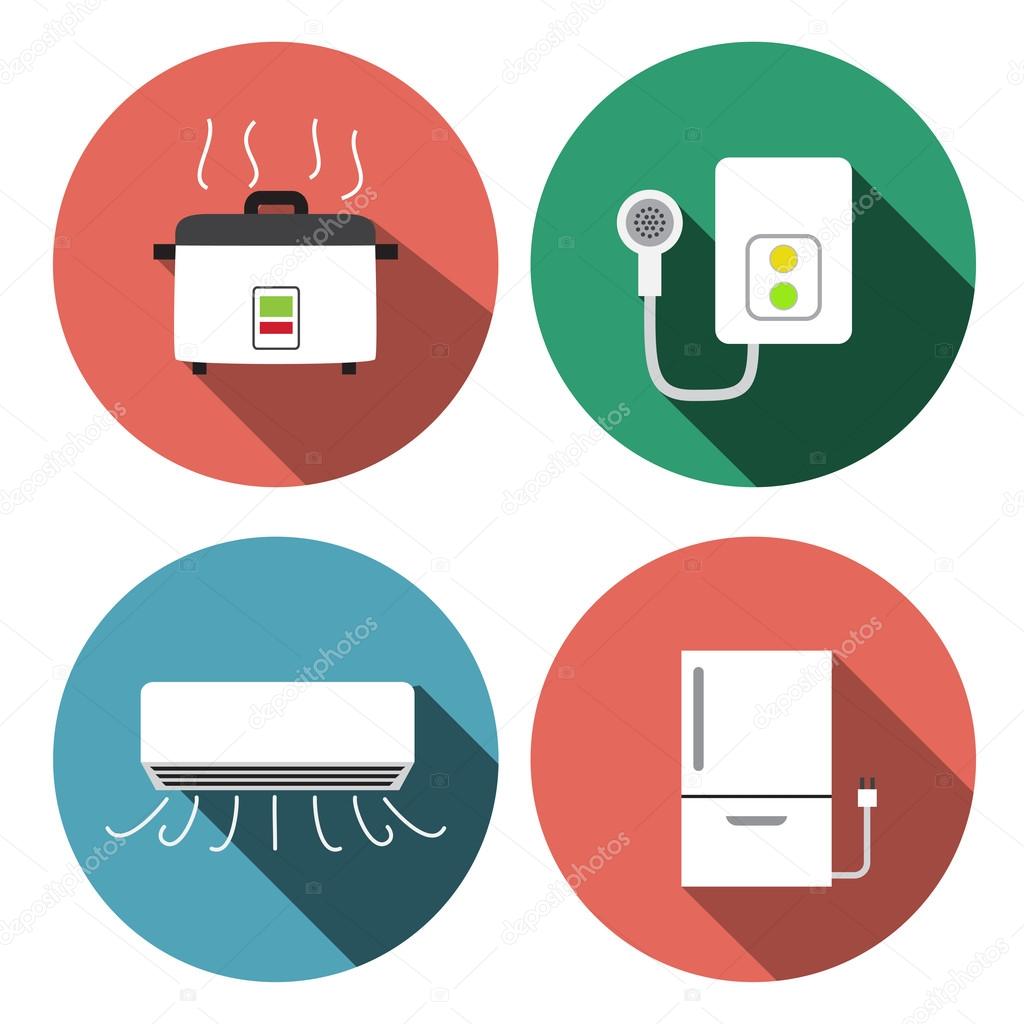 Water Heater Air Conditioner Rice Cooker Icons Stock Vector C Jiaking1 Water Heater Air Conditioner Rice Cooker Icons Stock Vector C Jiaking1