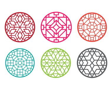 Modern Çin desen pencere çerçevelemek yuvarlak