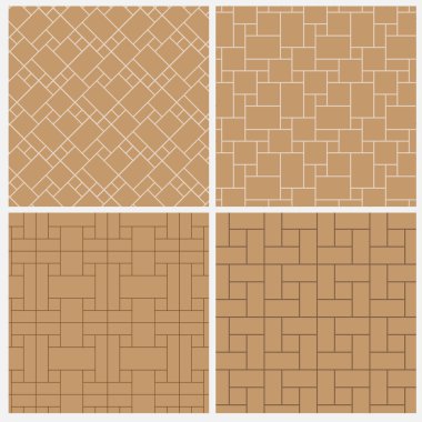 Dört tuğla döşeme desenleri