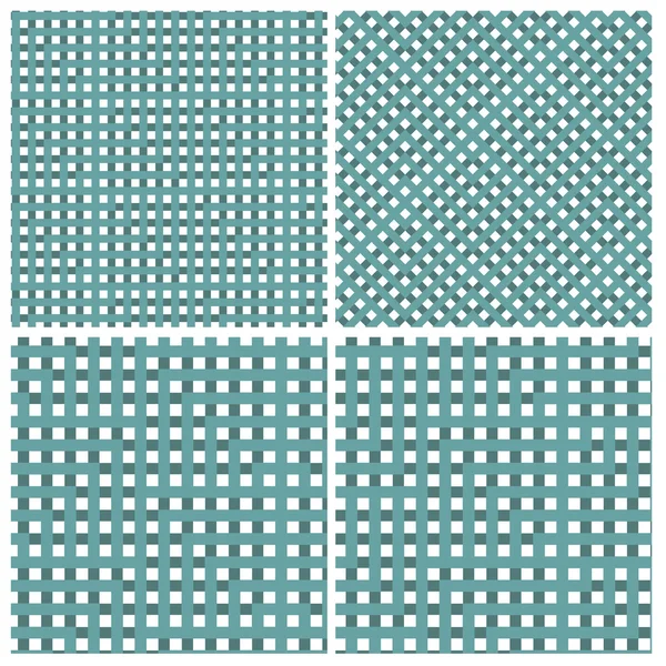 Ensemble de quatre motifs de grille transversale — Image vectorielle