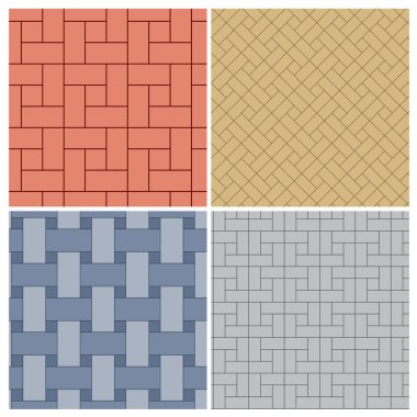 Dört tuğla döşeme desenleri