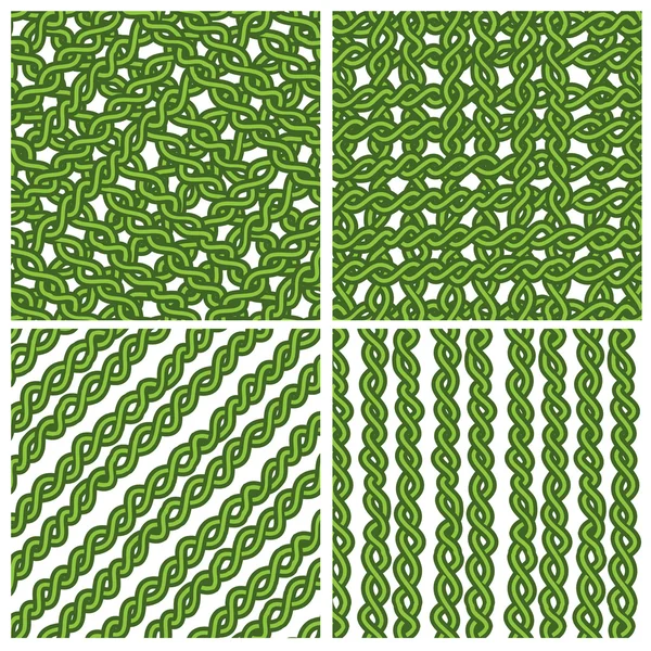 Chain groene klimop patroon — Stockvector