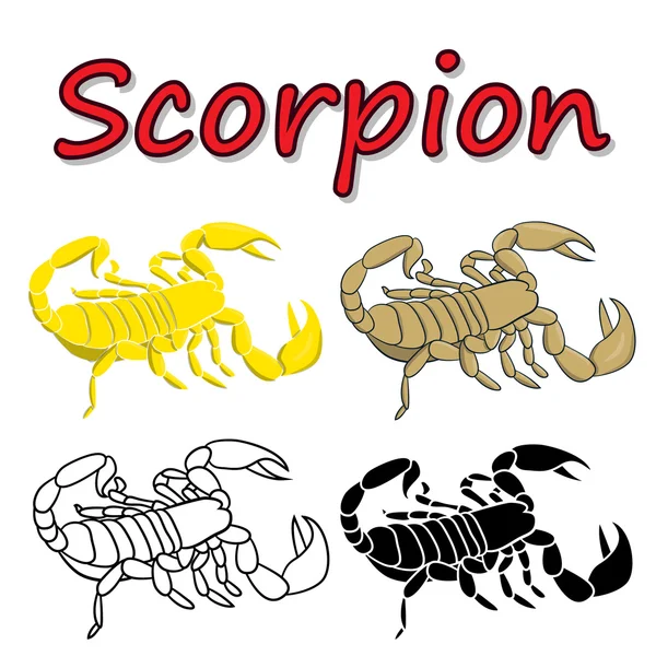 Vector scorpion geïsoleerd — Stockvector