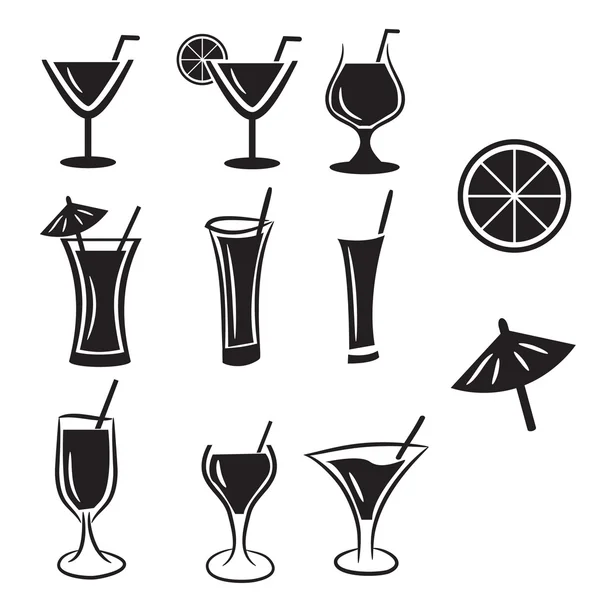 Ensemble d'icônes vectorielles Cocktail — Image vectorielle