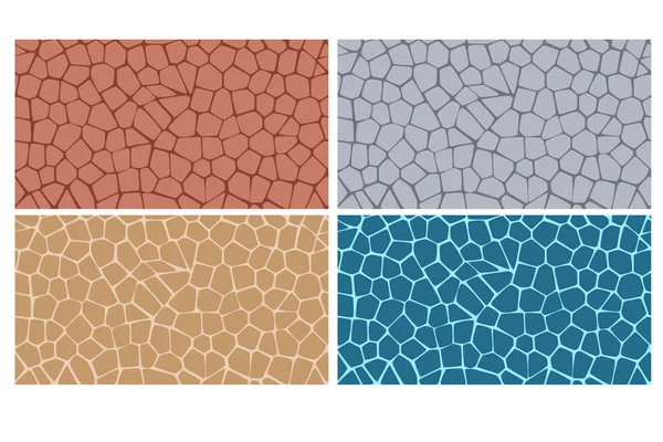 Texture élégante moderne de plaque de pierre dans quatre style — Image vectorielle