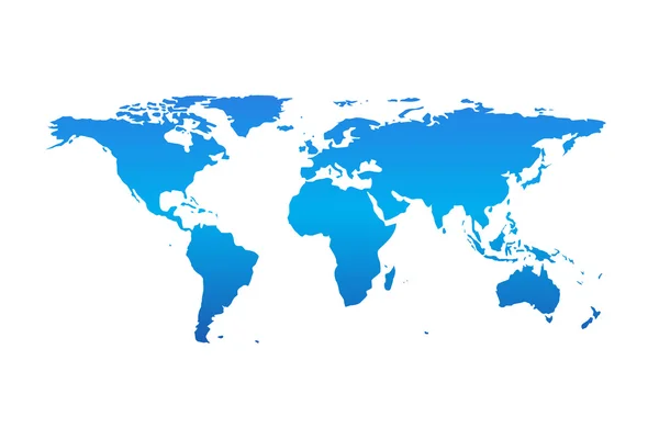 Mapa del mundo detallado, aislado sobre fondo blanco — Vector de stock