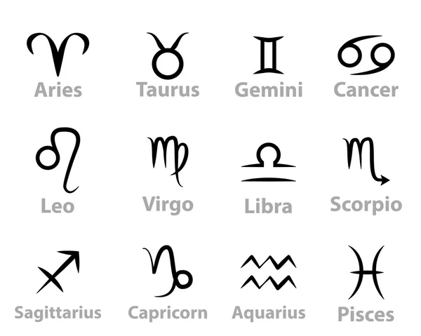 Línea de arte Signo del zodiaco vector — Archivo Imágenes Vectoriales